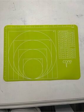Lime Green Silicone Baking Mat with Measurement Guides